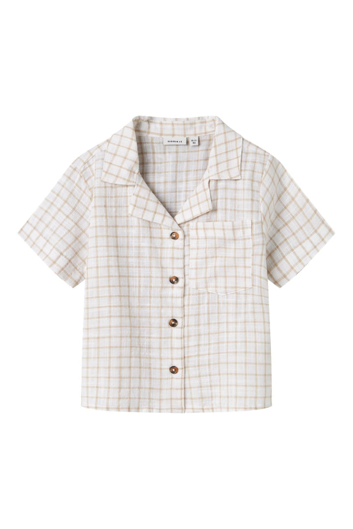 Name It - Nmmhalom Nreg Ss Shirt Box - 4751424 Bright White