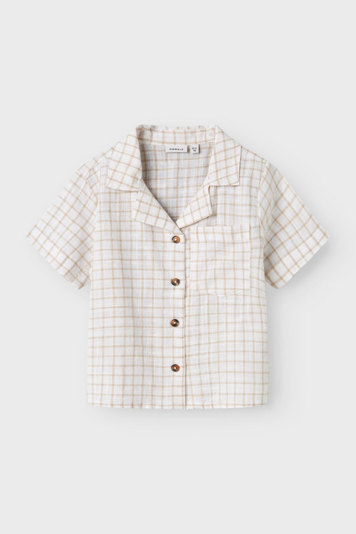 Name It - Nmmhalom Nreg Ss Shirt Box - 4751424 Bright White
