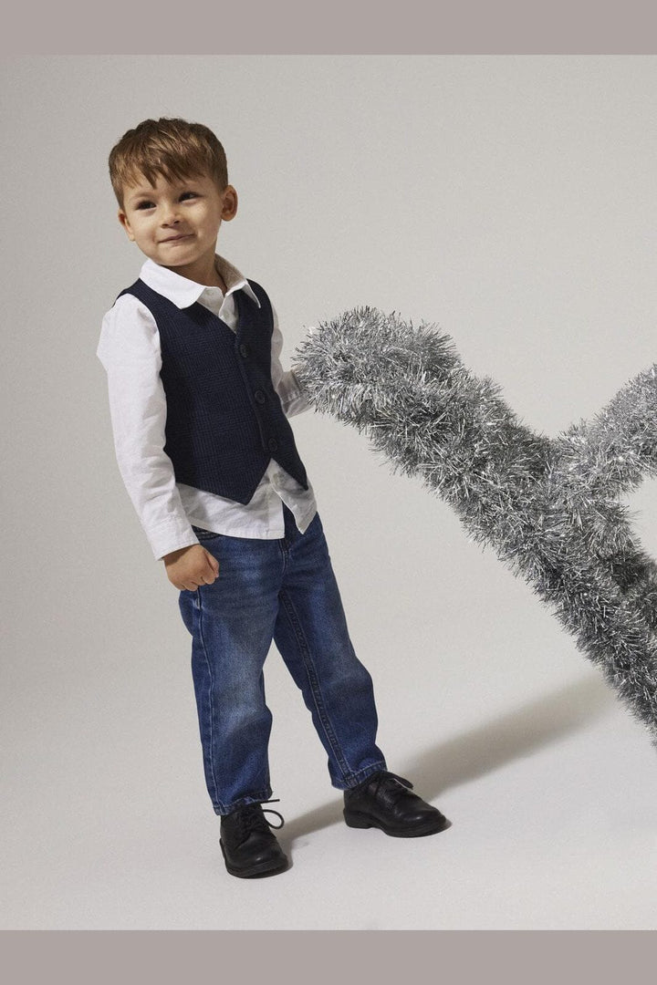 Name It - Nmmrobino Vest - 4874356 Navy Blazer Check