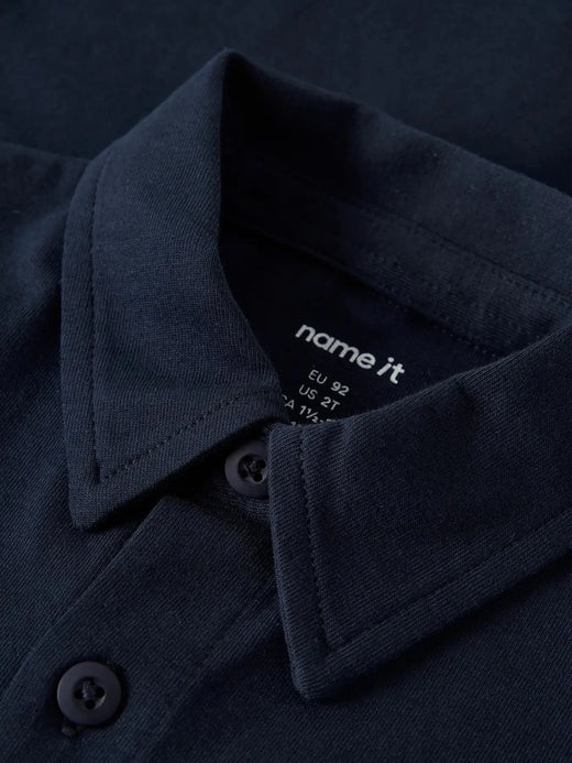 Name It - Nmmronalo Ls Jersey Shirt - 4874457 Navy Blazer Skjorter 