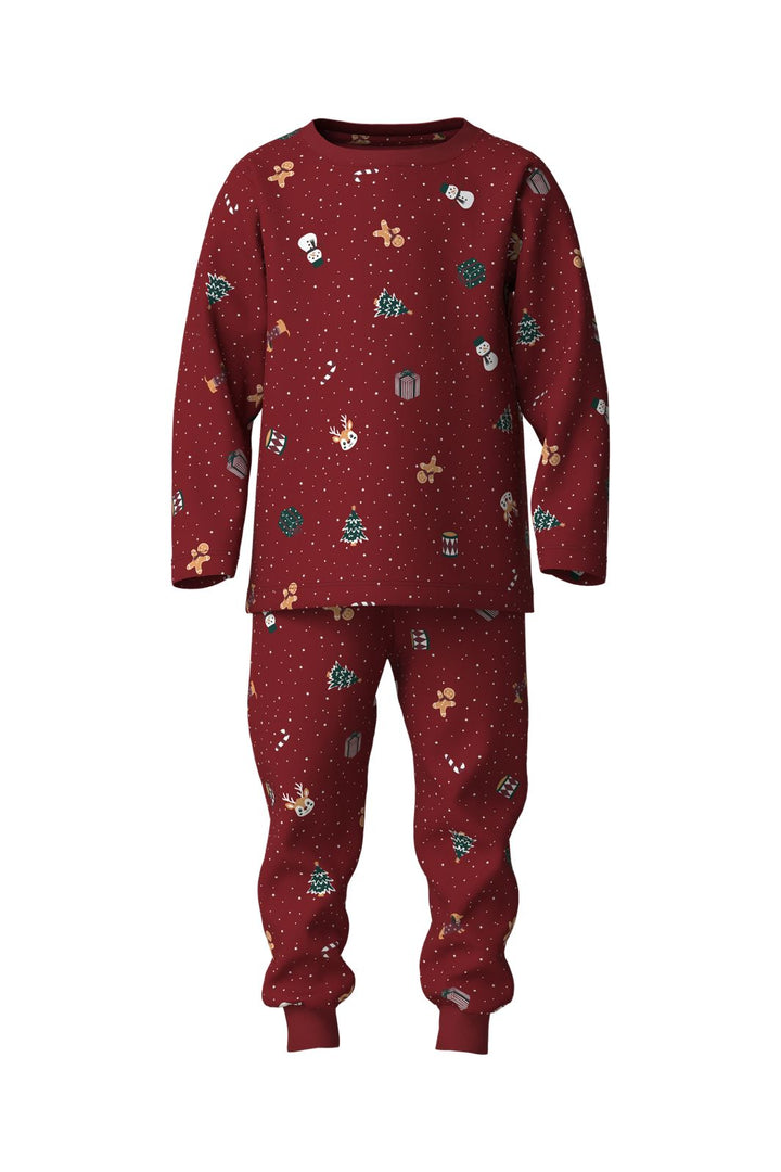 Name It - Nmnvismas Ls Nightset - 5129024 Red Dahlia Christmas