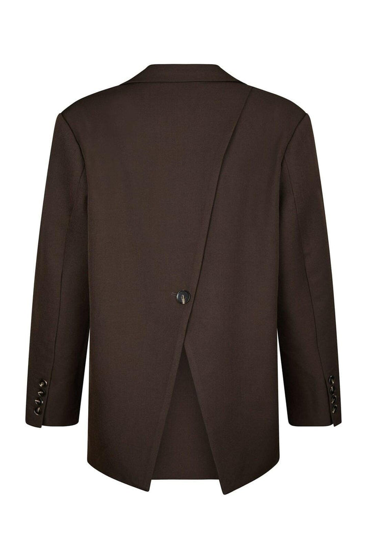 Neo Noir - Aarielle Structure Blazer 168202 - 676 - Dark Brown