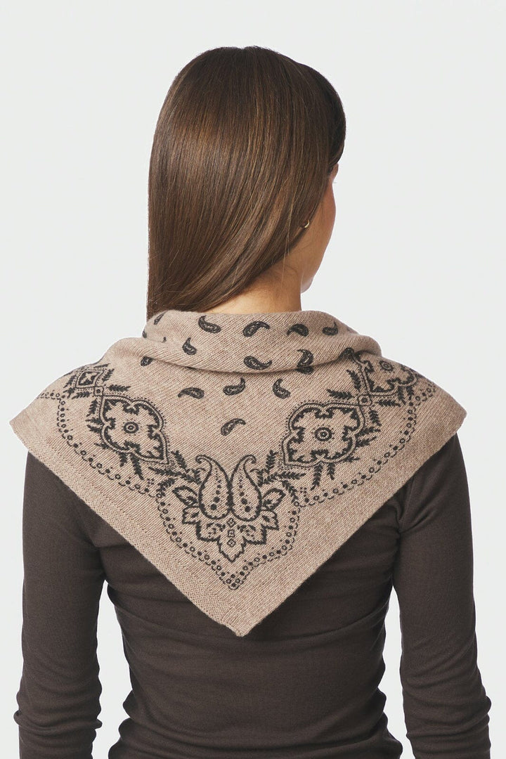 Neo Noir - Adelina Paisley Knit Scarf 169506 - 976 - Beige Melange Tørklæder 