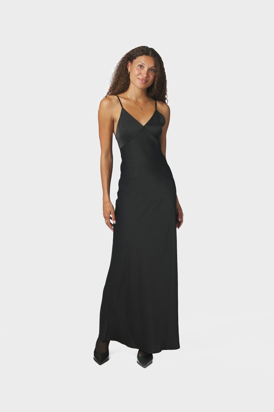 Neo Noir - Aliena Heavy Sateen Dress 170901 - 100 - Black