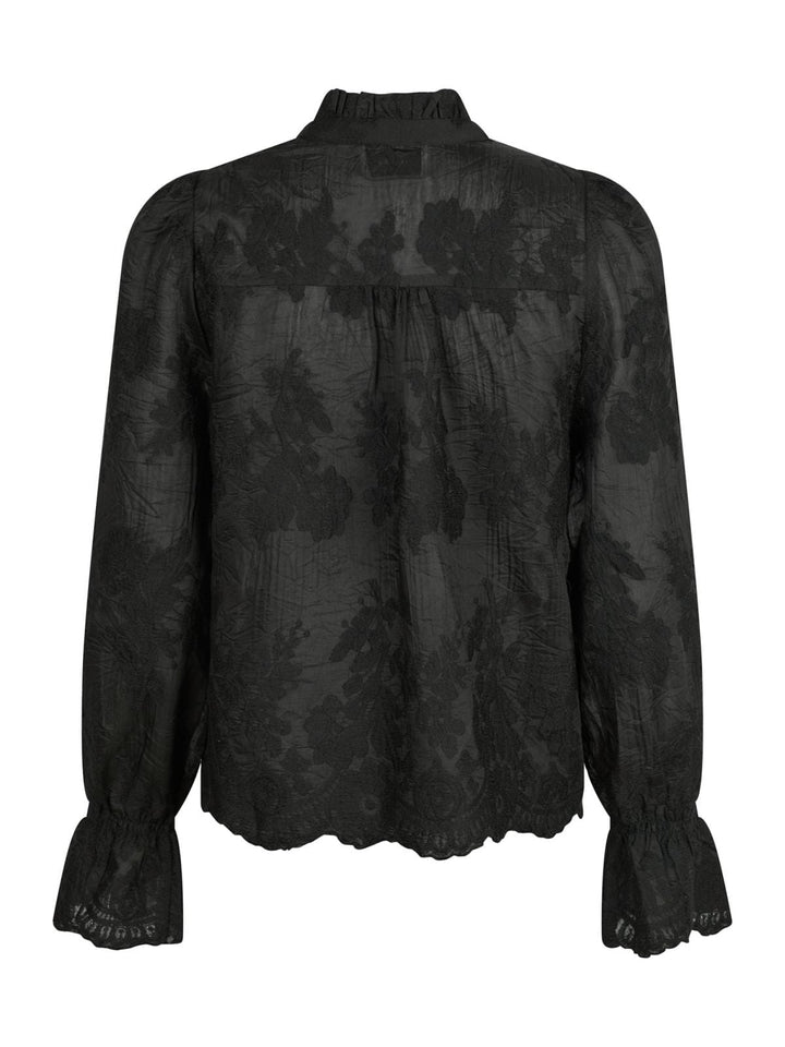 Neo Noir - Amara Big Embroidery Blouse - Black