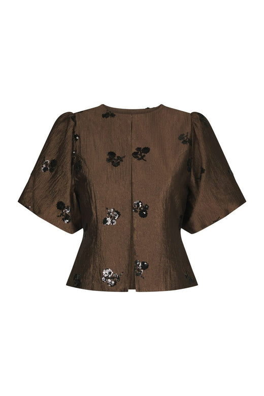 Neo Noir - Anela Sequins Blouse 171076 - 210 - Brown