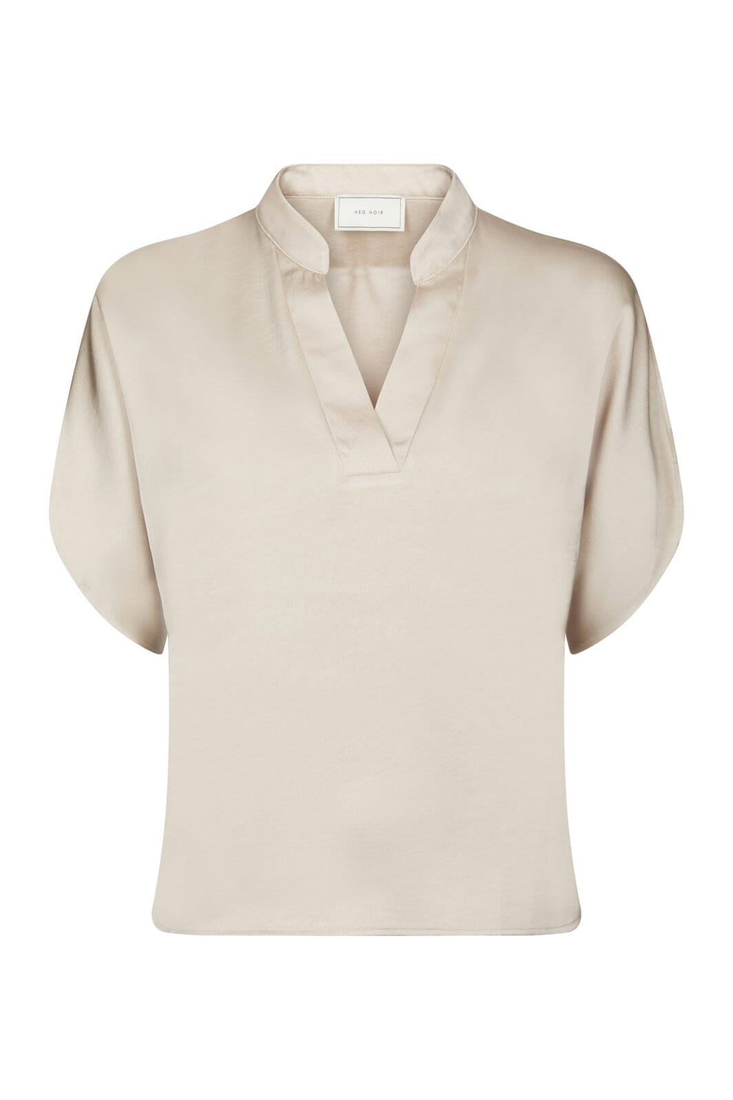 Neo Noir - Anelle Heavy Sateen Blouse 168286 - 621 - Pearl