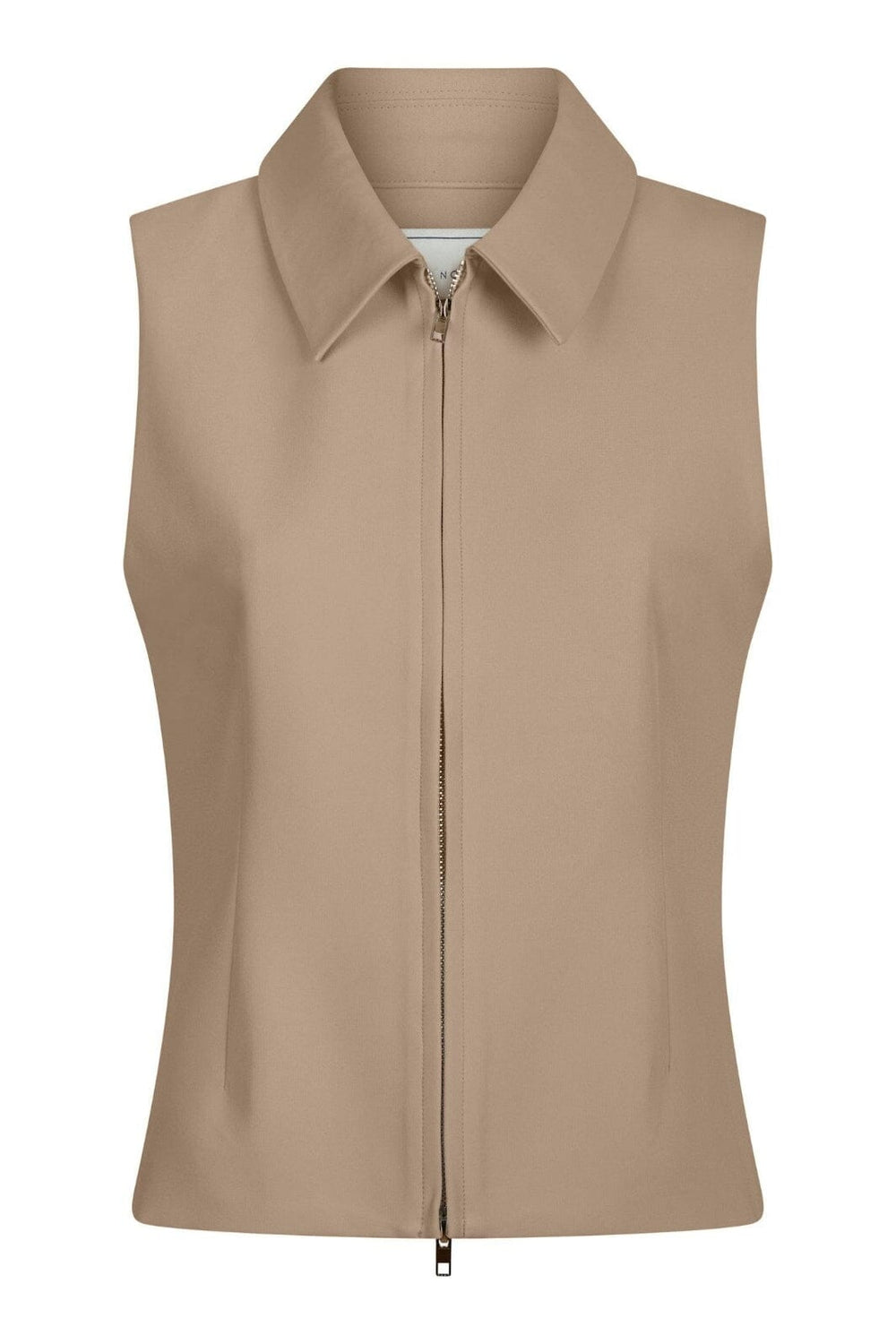 Neo Noir - Annabella Structure Waistcoat 165355 - 811 - Dark Taupe