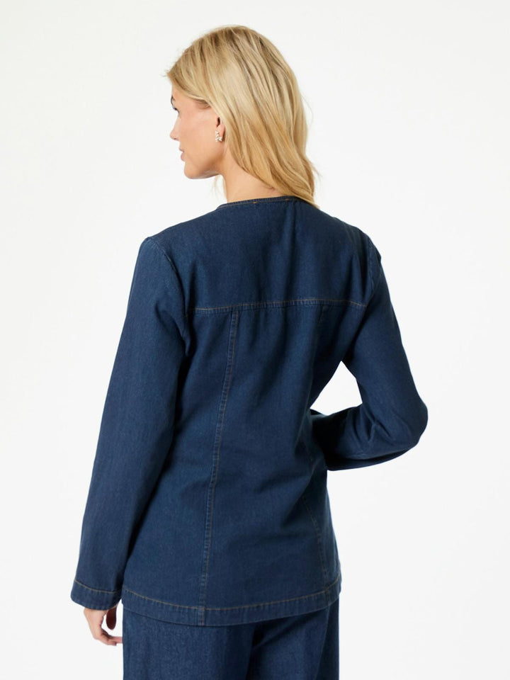Neo Noir - Annie Denim Blouse - Dark Blue