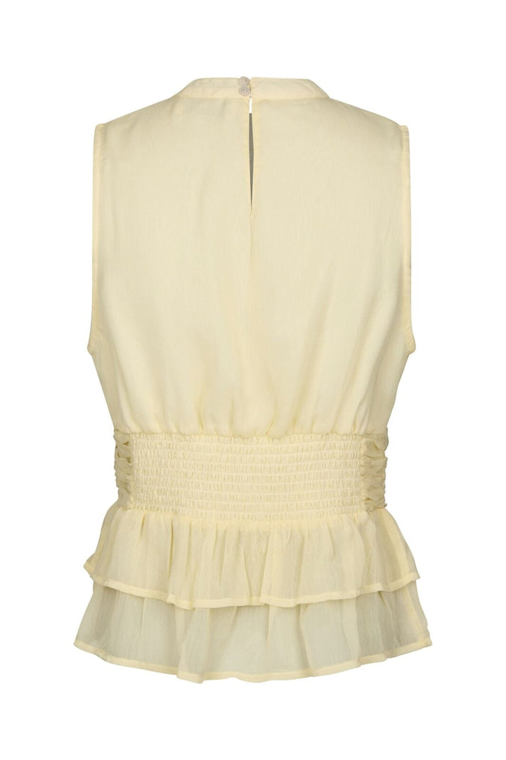 Neo Noir - Ansol Solid Chiffon Top 166671 - 191 - Light Yellow