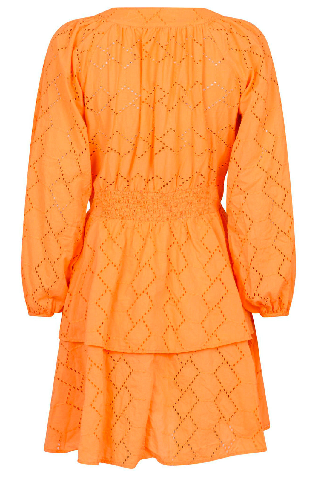 Neo Noir - Aronia Broderie Dress - Tangerine