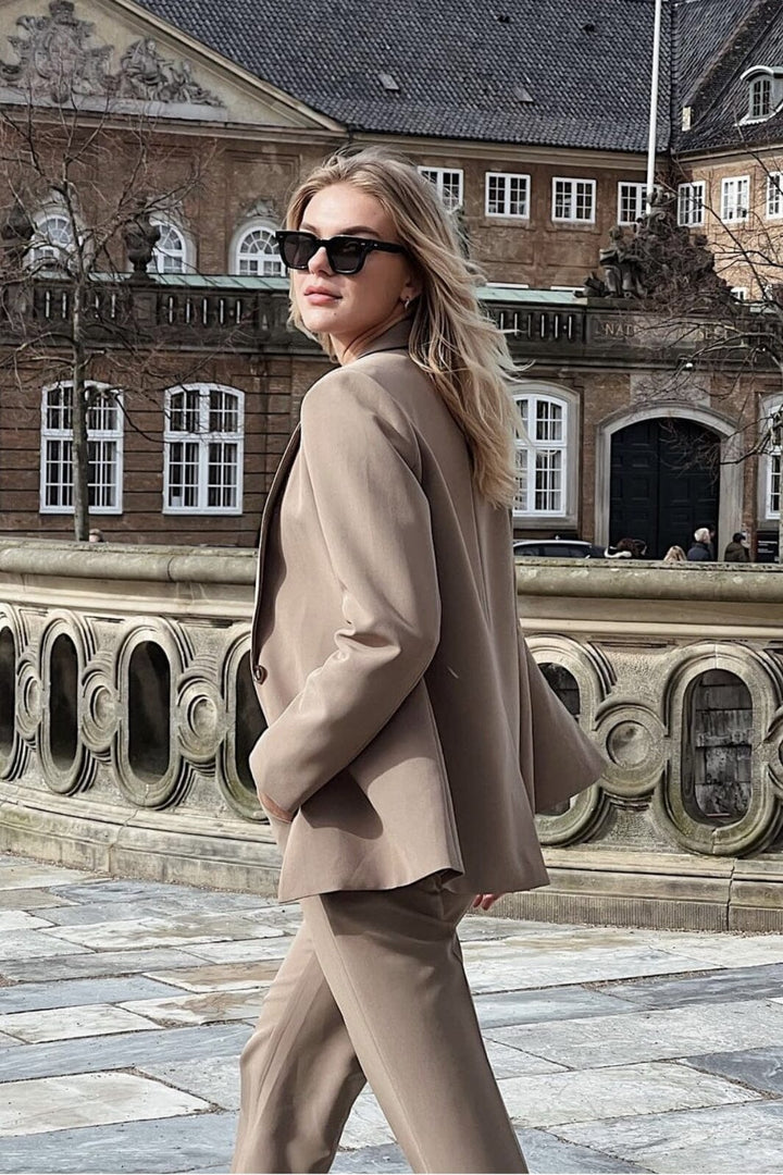 Neo Noir - Avery Suit Blazer - Dusty Brown
