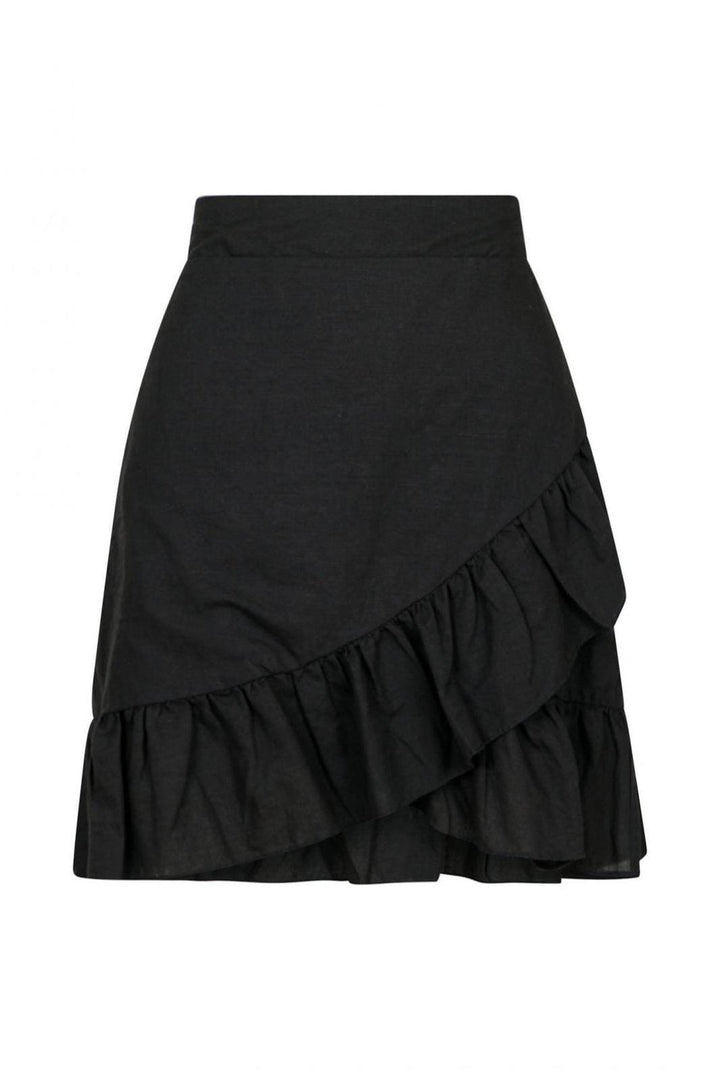 Neo Noir - Bekka Linen Skirt - Black