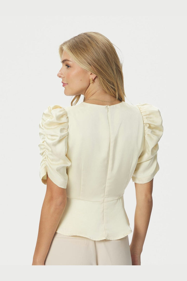 Neo Noir - Benua Heavy Sateen Blouse 167069 - 191 - Light Yellow