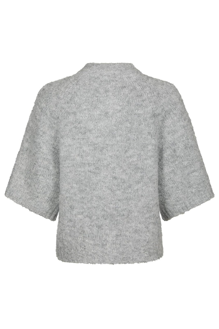 Neo Noir - Benuta Fluffy Knit Cardigan 165816 - 133 - Grey Melange