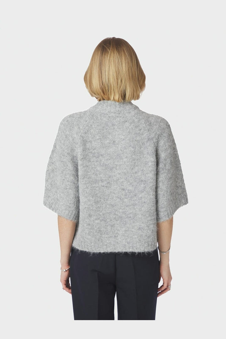 Neo Noir - Benuta Fluffy Knit Cardigan 165816 - 133 - Grey Melange