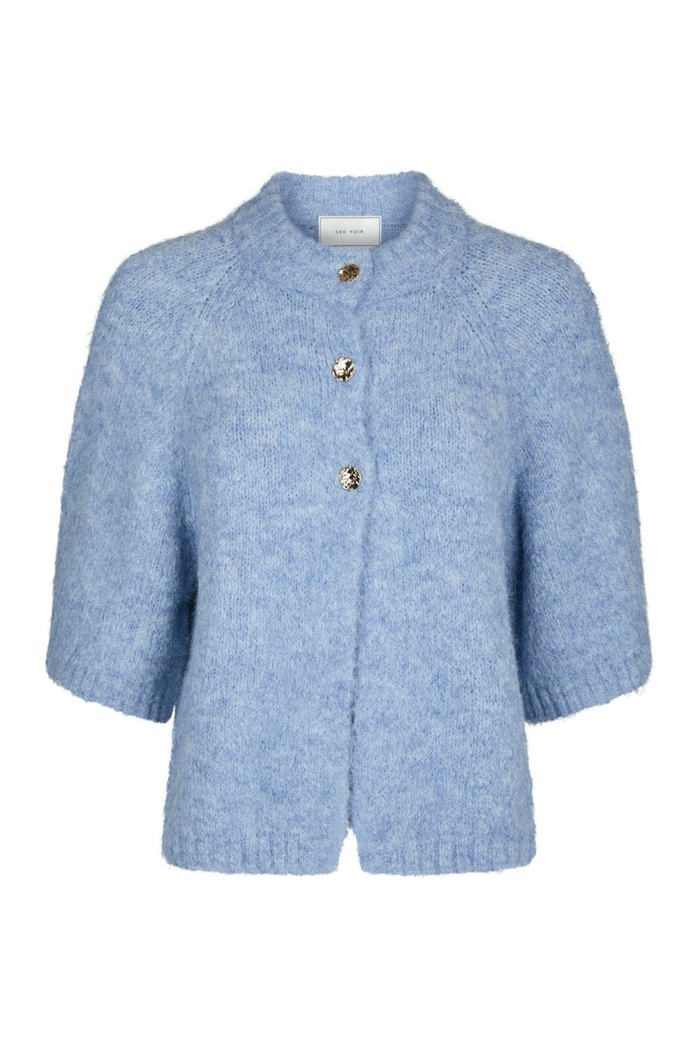 Neo Noir - Benuta Fluffy Knit Cardigan 165816 - 142 - Dusty Blue