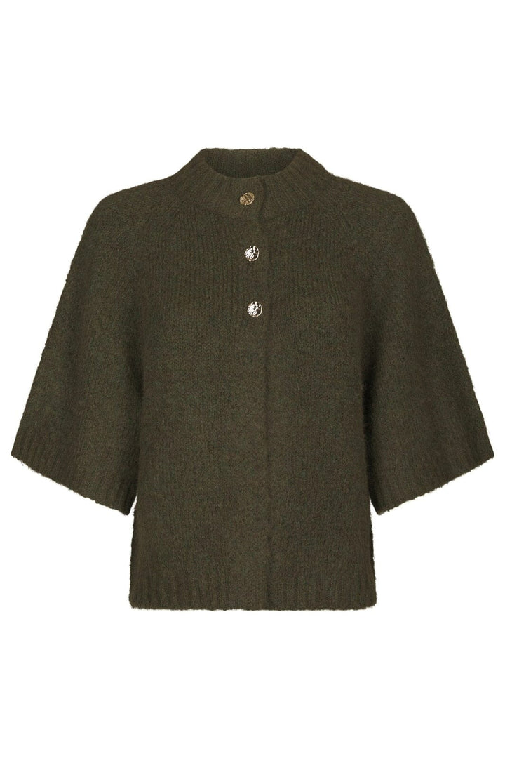 Neo Noir - Benuta Fluffy Knit Cardigan 165816 - 151 - Army