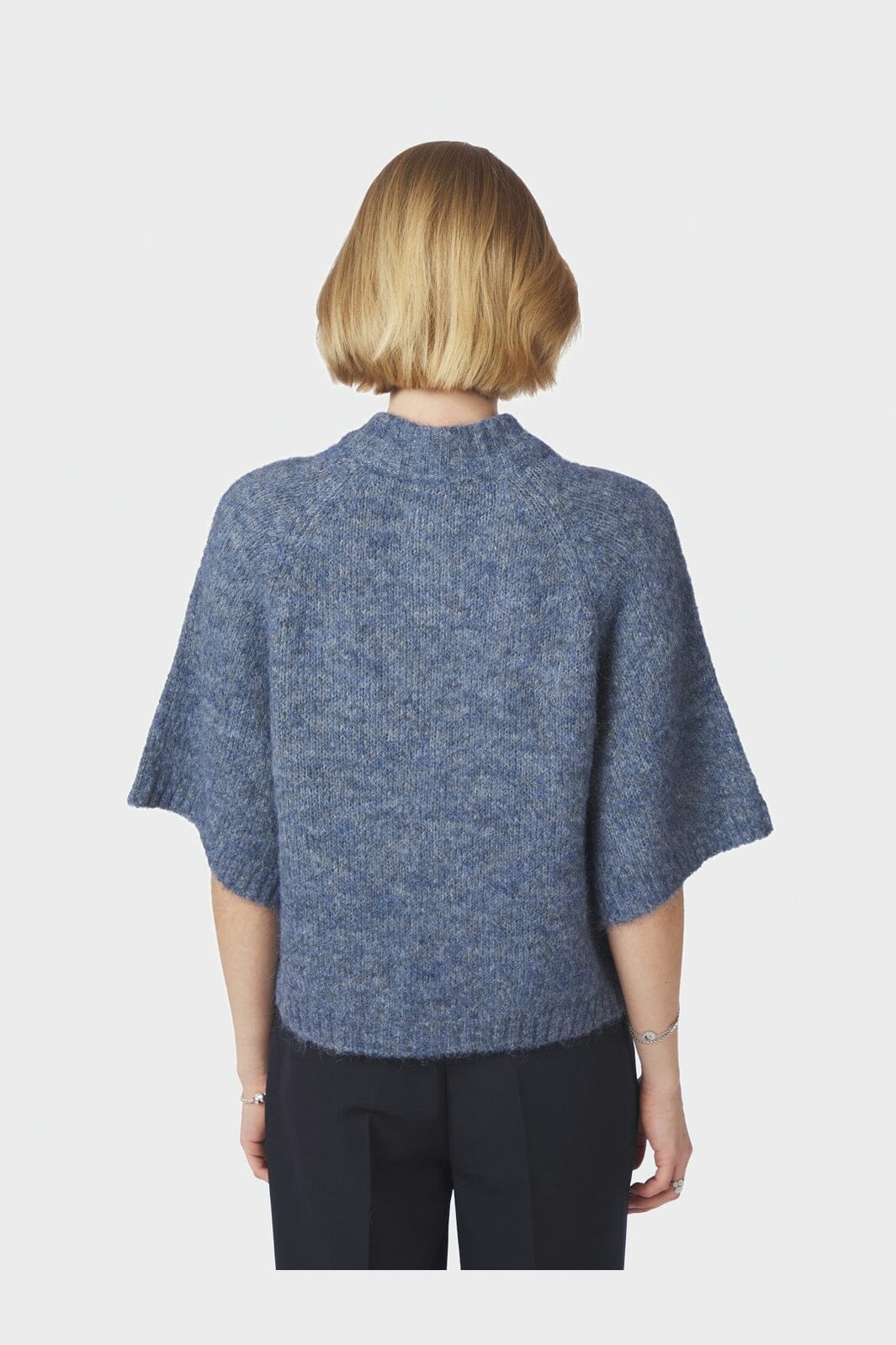Neo Noir - Benuta Fluffy Knit Cardigan 165816 - 407 - Smoke Blue
