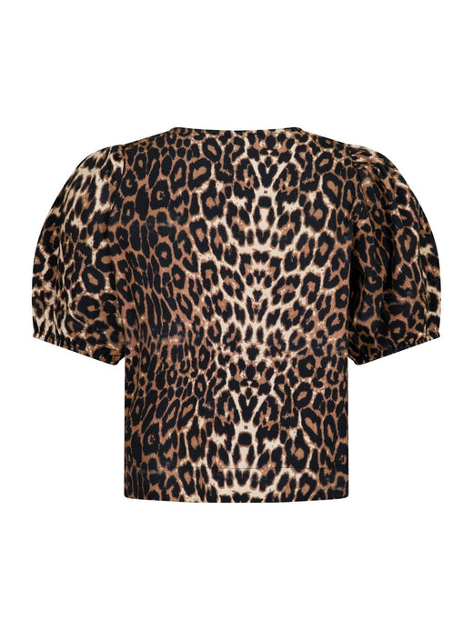 Neo Noir - Bianca Leo Blouse - Leopard Bluser 