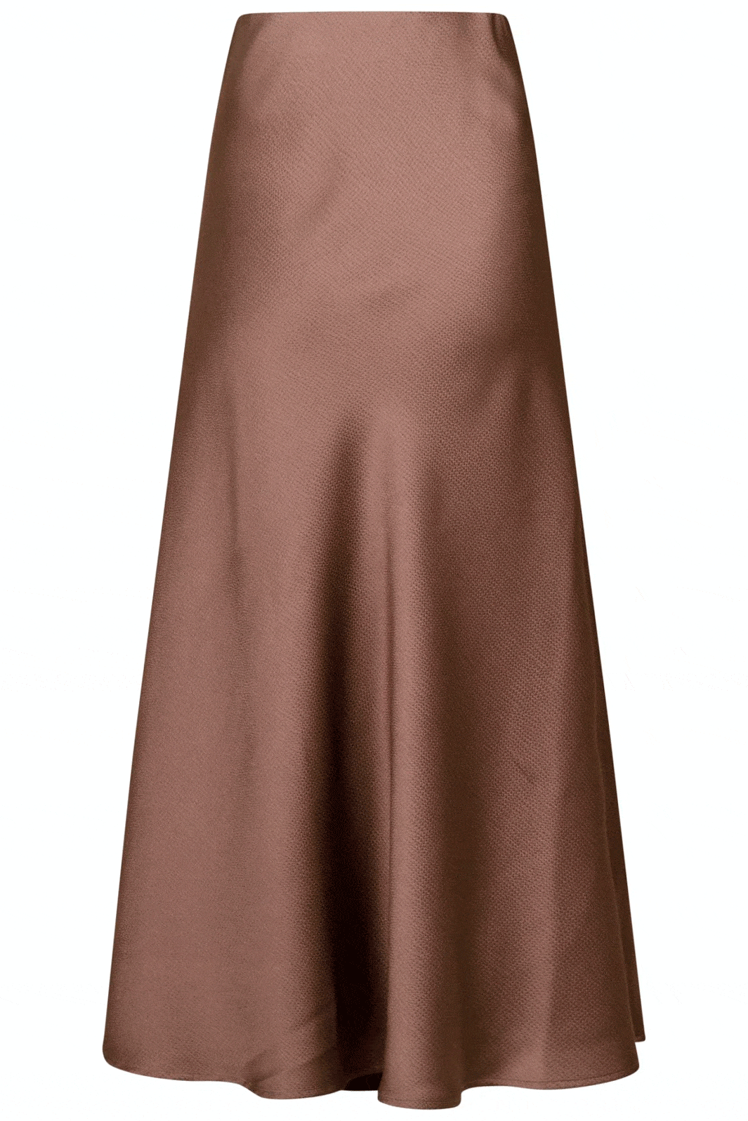 Neo Noir - Bovary Crepe Satin Skirt - Dusty Brown