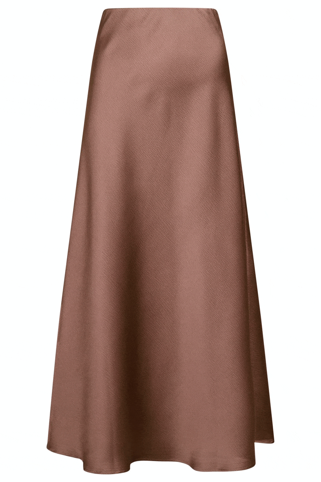 Neo Noir - Bovary Crepe Satin Skirt - Dusty Brown