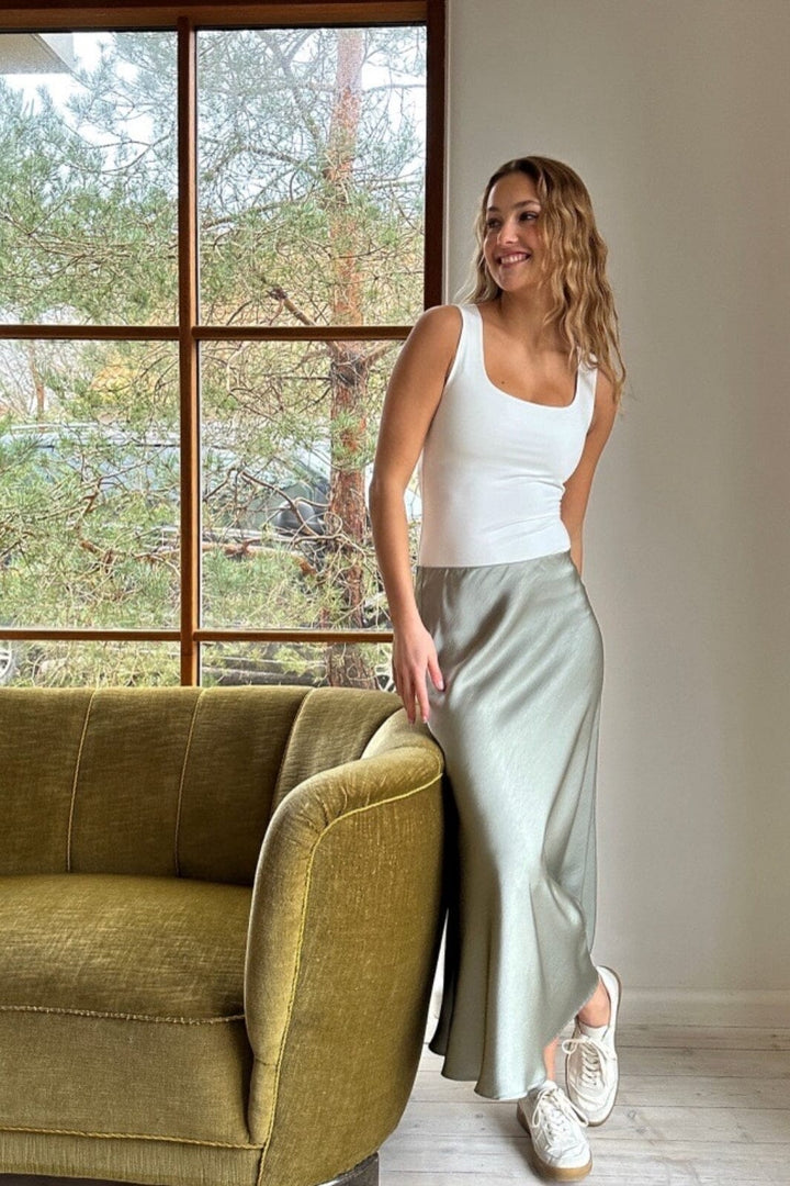 Neo Noir - Bovary Skirt - Smoke Green