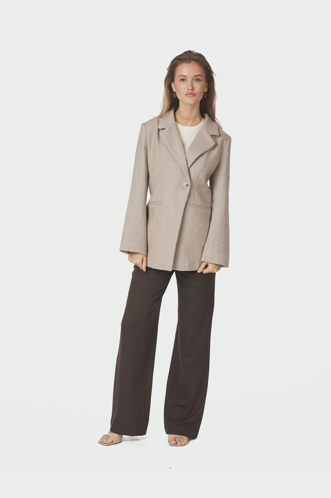 Neo Noir - Bowie Herringbone S Blazer 167664 - 213 - Sand