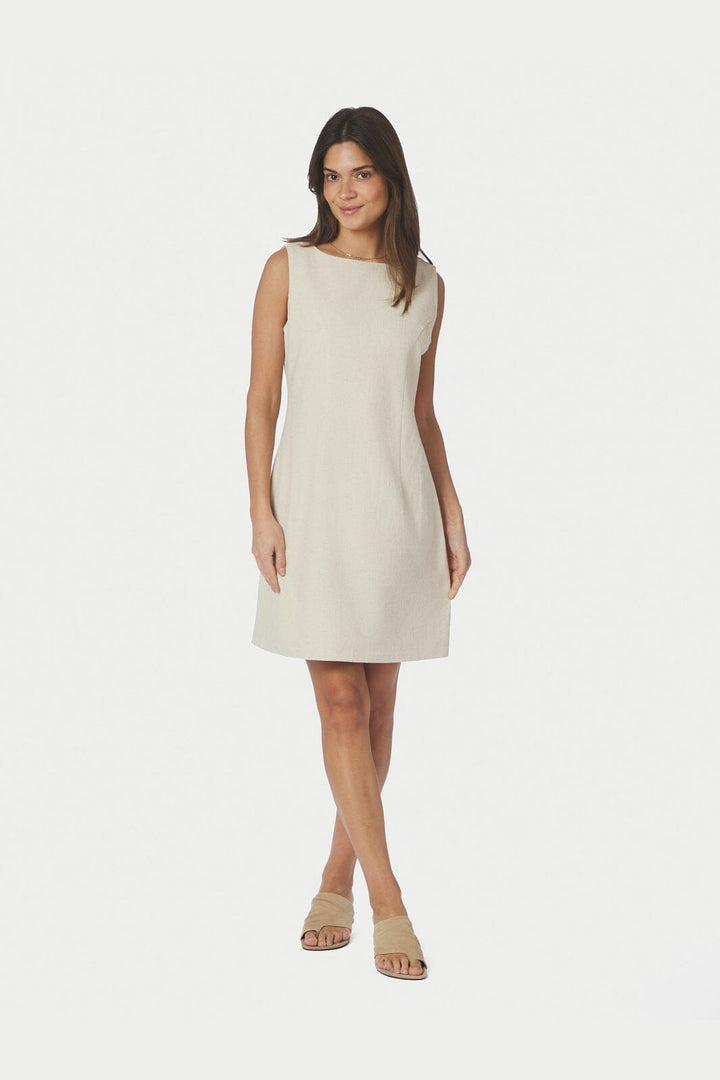 Neo Noir - Bruna Ramie Dress 162899 - 815 - Natural