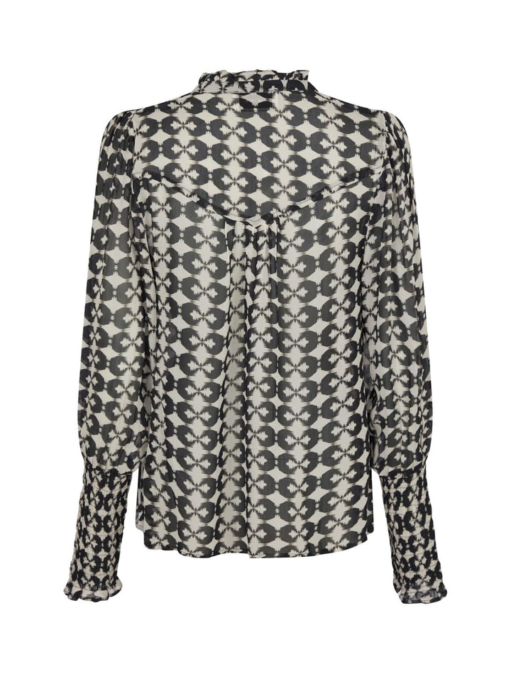 Neo Noir - Camisa Graphic Print Blouse - Black