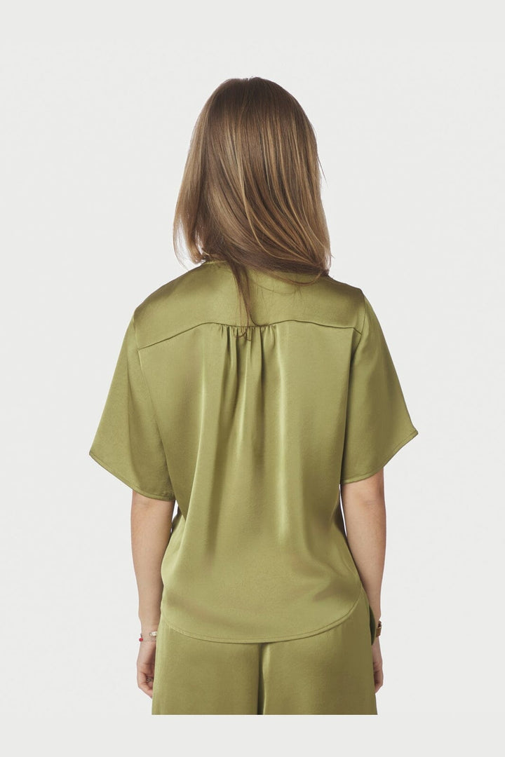 Neo Noir - Casadia Heavy Sateen Blouse 165695 - 340 - Sage Green