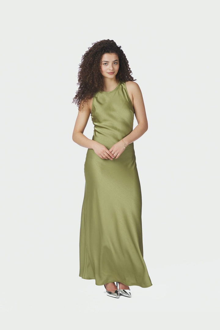 Neo Noir - Celinie Heavy Sateen Dress 165621 - 340 - Sage Green