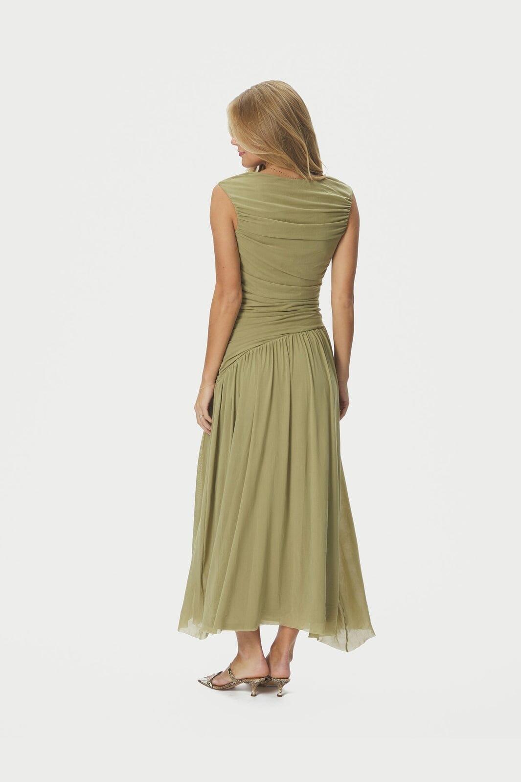 Neo Noir - Cludine Mesh Dress 166157 - 340 - Sage Green