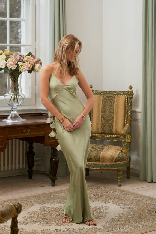 Neo Noir - Colly Heavy Sateen Dress 166978 - 431 - Mint Green Kjoler 