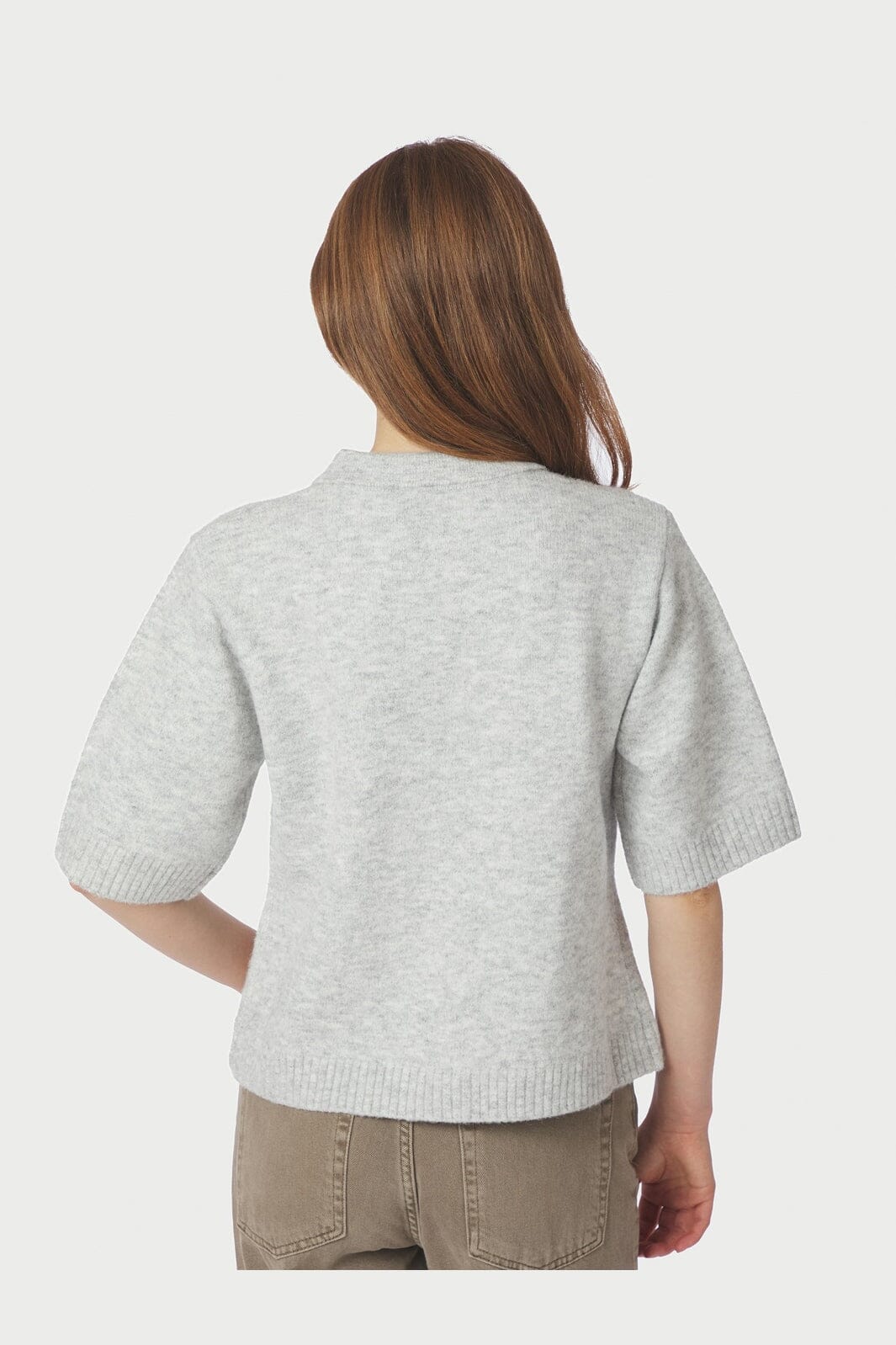 Neo Noir - Cunna Knit Blouse 166251 - 103 - Light Grey Melange