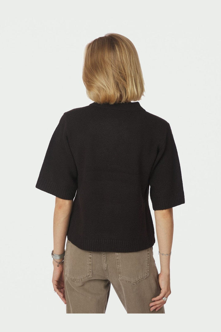 Neo Noir - Cunna Knit Blouse 166251 - 676 - Dark Brown