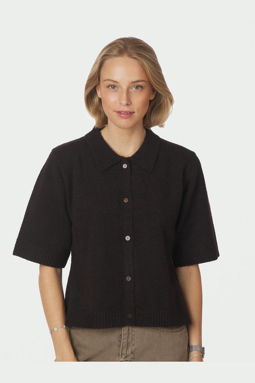 Neo Noir - Cunna Knit Blouse 166251 - 676 - Dark Brown