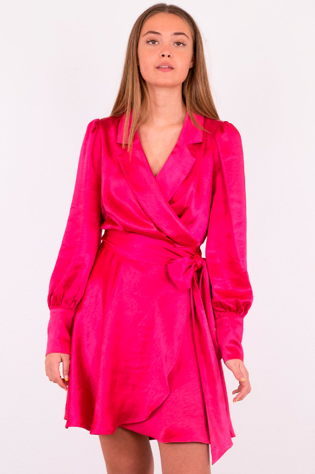 Neo Noir - Dawn Satin Dress - Pink