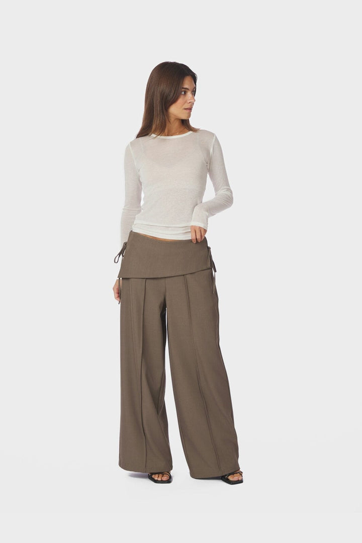 Neo Noir - Deani Fold Pants 166168 - 214 - Taupe