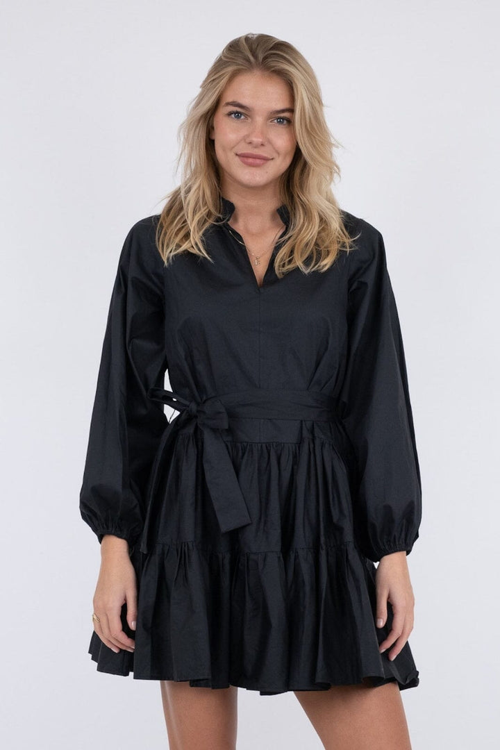 Neo Noir - Debbie Poplin Dress - Black
