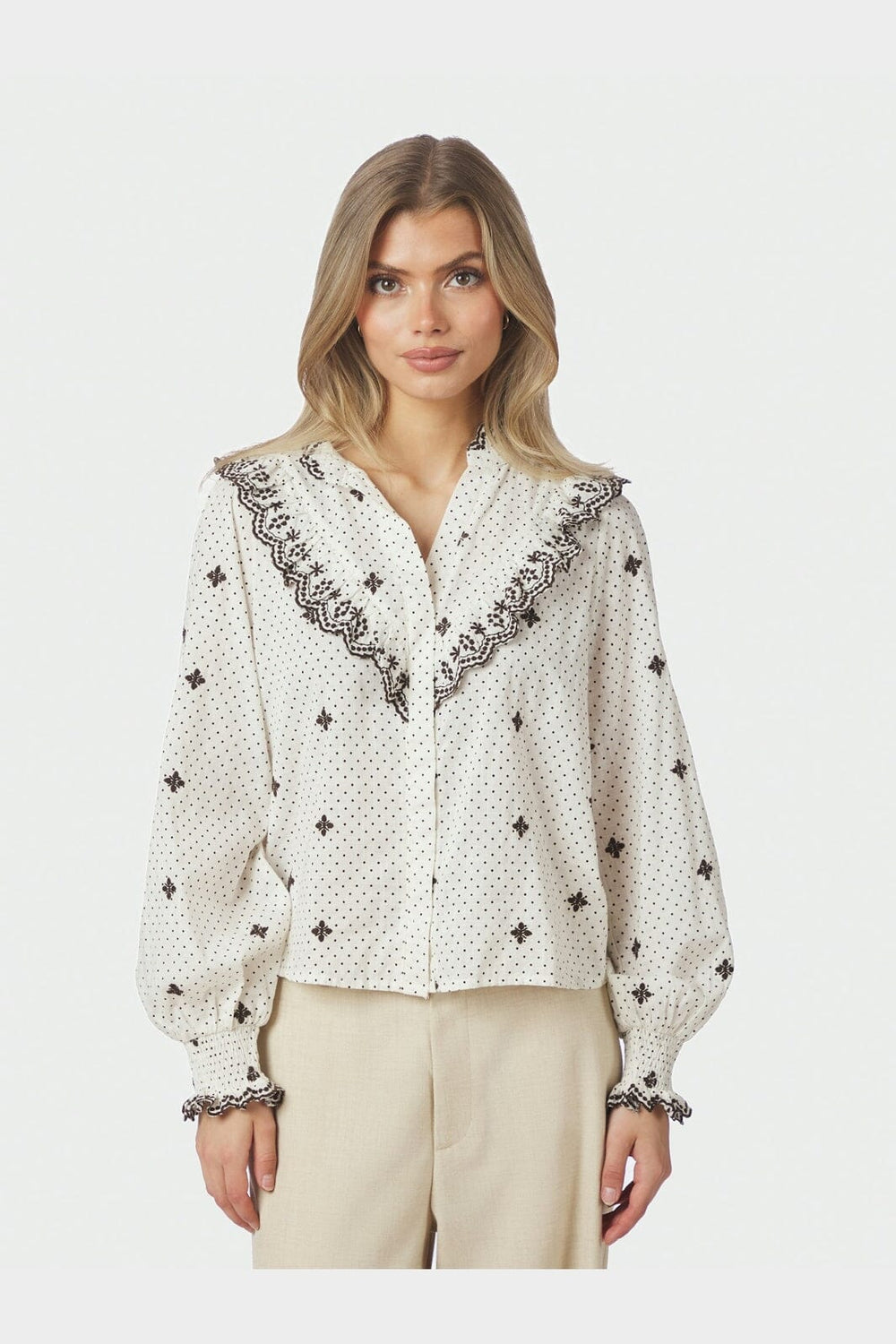 Neo Noir - Degas Dot Blouse 167708 - 121 - Off White