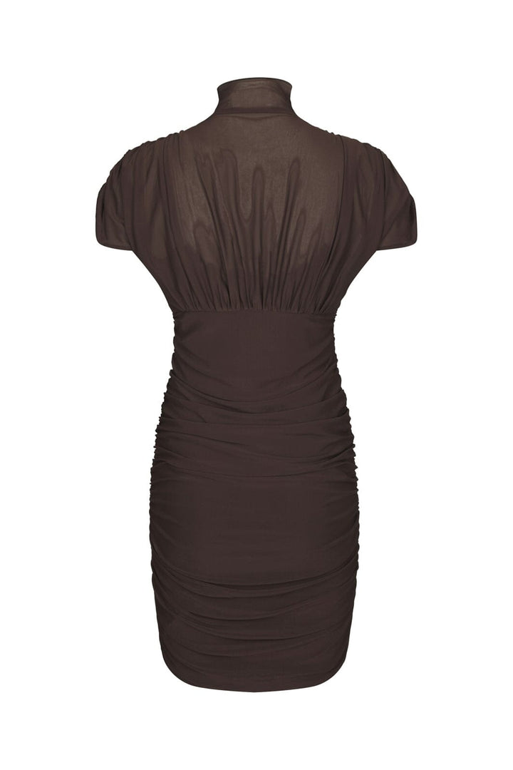 Neo Noir - Delyna Mesh Dress 171227 - 676 - Dark Brown