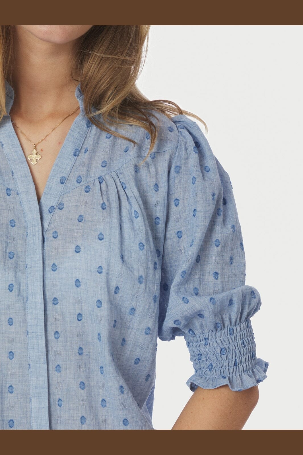 Neo Noir - Diana Dobby S Blouse 167750 - 145 - Light Blue