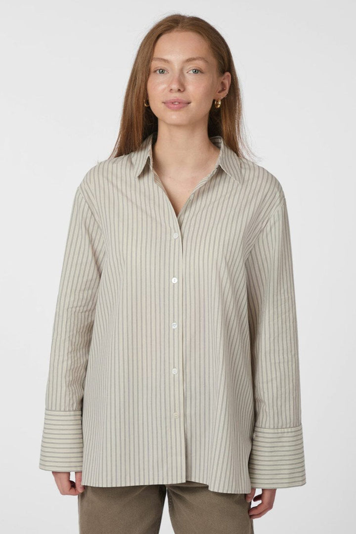 Neo Noir - Dita Double Stripe Shirt 166420 - 122 - Creme