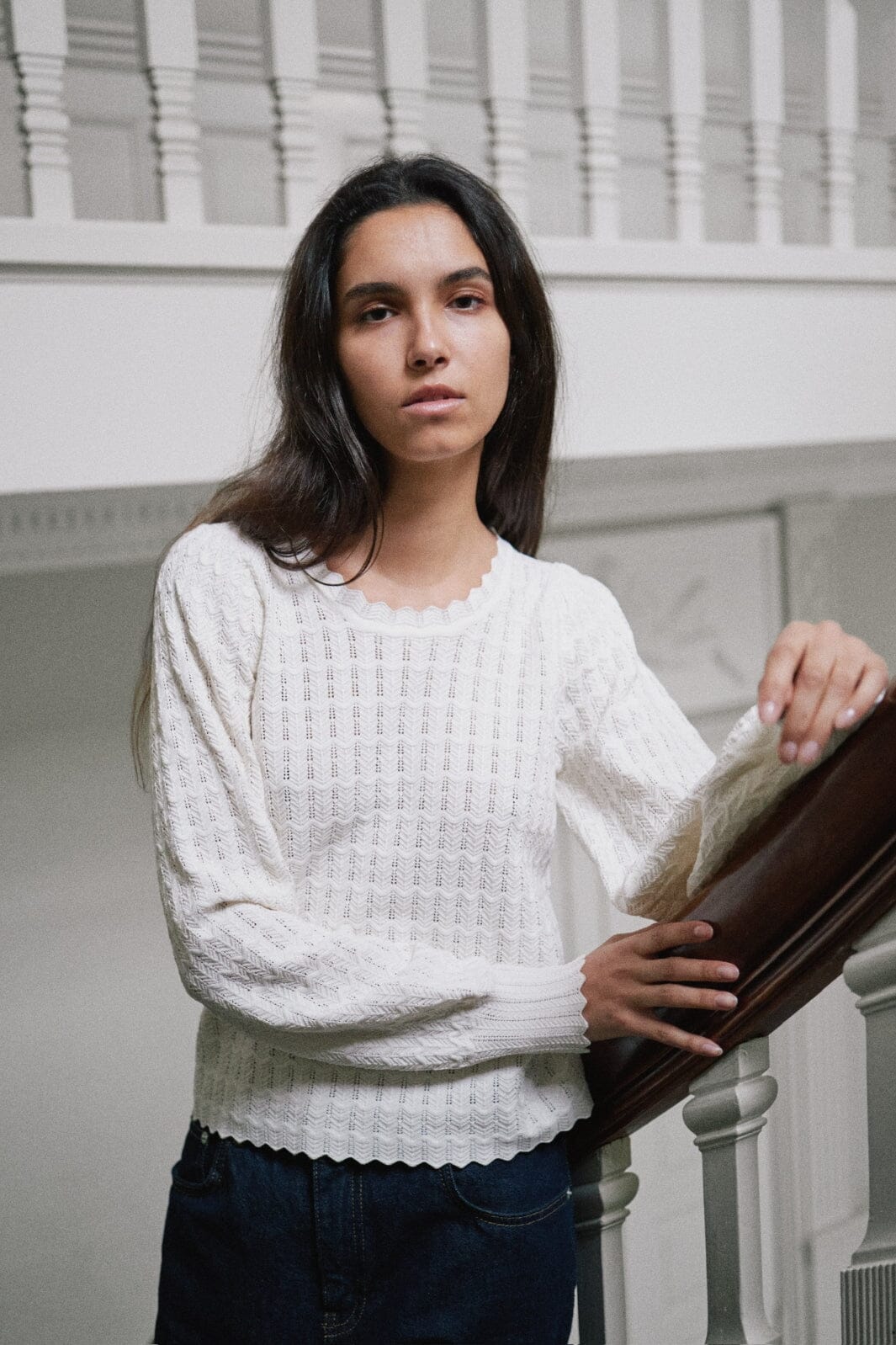 Neo Noir - Dito Solid Knit Blouse 164625 - Off White