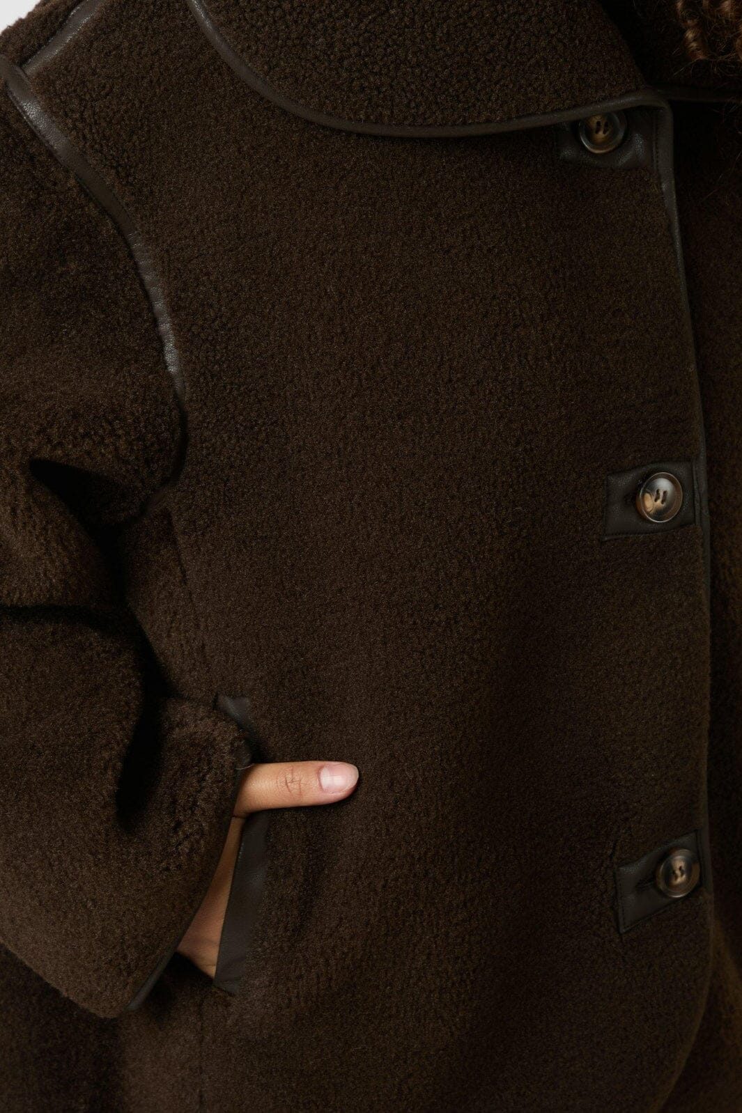 Neo Noir - Edmund Teddy Jacket 164851 - 676 - Dark Brown