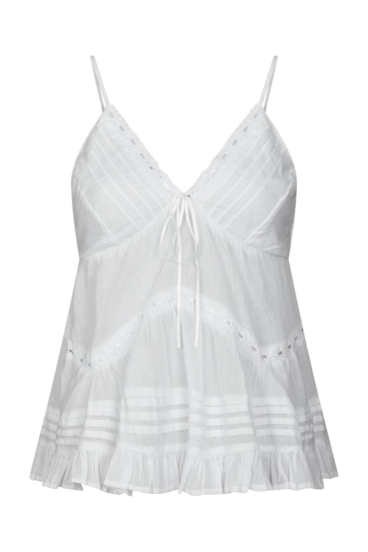 Neo Noir - Elvena S Voile Top 169066 - 120 - White