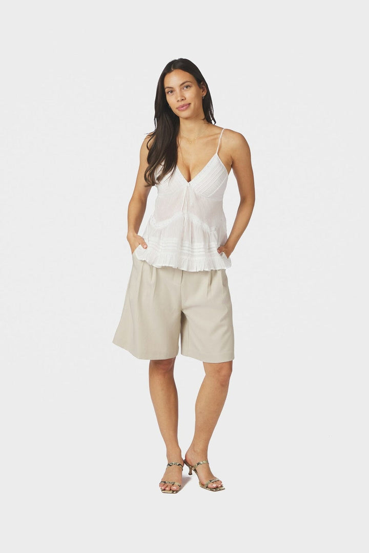 Neo Noir - Elvena S Voile Top 169066 - 120 - White