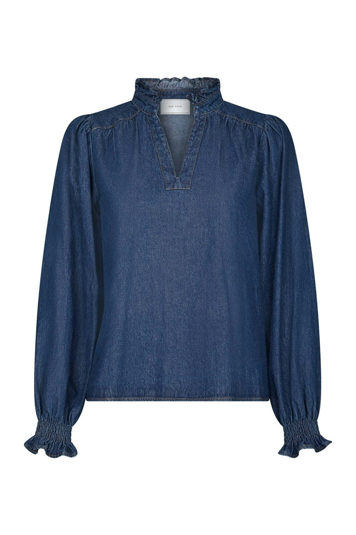 Neo Noir - Emmeline Denim Blouse 164434 - 534 - Dark Blue