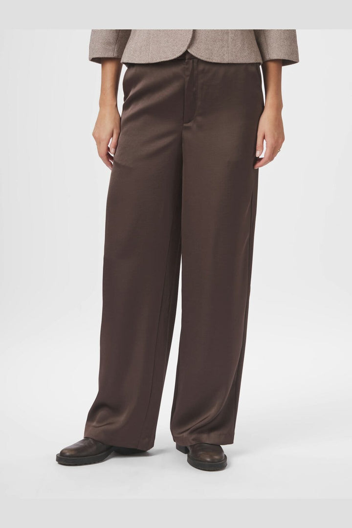 Neo Noir - Emmett Heavy Sateen Pants 164136 - 676 - Dark Brown